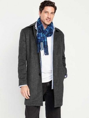 Manteaux Old Navy Soft-Brushed Herringbone Topcoat Homme Grise | 143-UWLXBA