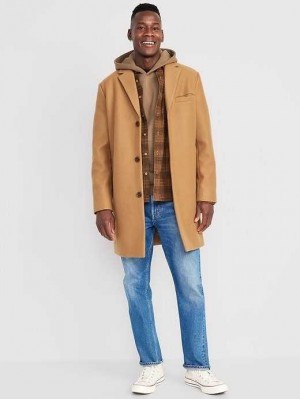 Manteaux Old Navy Soft-Brushed Topcoat Homme Acacia | 243-ZYSNLM