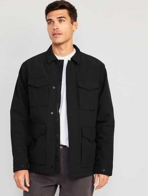 Manteaux Old Navy Tech Utility Jacket Homme Noir | 963-MCILZA