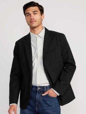 Manteaux Old Navy Twill Built-In Flex Blazer Homme Noir | 582-BKOMEN