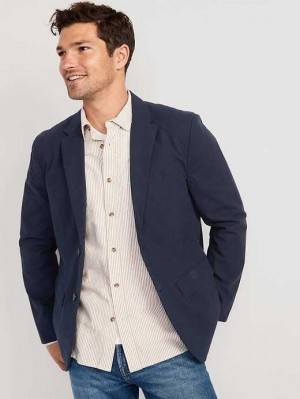 Manteaux Old Navy Twill Built-In Flex Blazer Homme Bleu Marine | 386-FHJIYC
