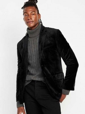 Manteaux Old Navy Velvet Blazer Homme Blackjack | 576-ZHOSLV