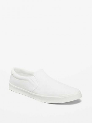 Mocassin Old Navy Tela Slip-Ons Homme Blanche | 029-IPQWBS
