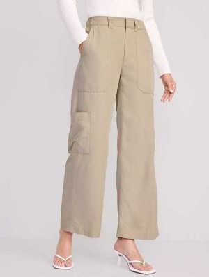 Pantalon Old Navy Cargo Larges-Leg Pants Femme Grise | 198-LVSMPR