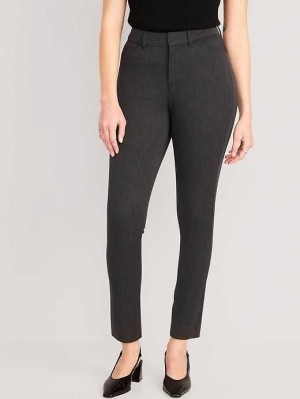 Pantalon Old Navy Curvy High-Waisted Pixie Mince Ankle Pants Femme Grise Foncé | 970-NKRZBU