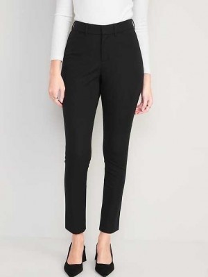 Pantalon Old Navy Curvy High-Waisted Pixie Mince Ankle Pants Femme Blackjack | 302-FVNCRU