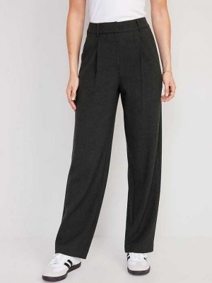 Pantalon Old Navy Extra High-Waisted Plissé Taylor Larges-Leg Trouser Suit Pants Femme Grise Foncé | 321-QCARGM