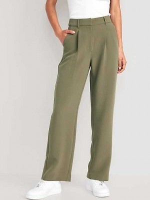 Pantalon Old Navy Extra High-Waisted Plissé Taylor Larges-Leg Trouser Suit Pants Femme Grise | 845-KVOLWQ
