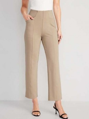 Pantalon Old Navy Extra High-Waisted Stevie Droit Taper Ankle Pants Femme Beige | 248-CBAKXE