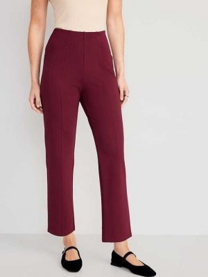 Pantalon Old Navy Extra High-Waisted Stevie Droit Taper Ankle Pants Femme Rouge Bordeaux | 067-SUAFYP
