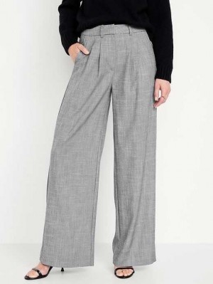 Pantalon Old Navy Extra High-Waisted Taylor Super Larges-Leg Trouser Suit Pants Femme Grise Clair | 142-FPYHMT