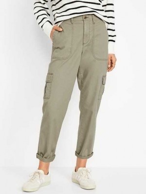 Pantalon Old Navy High-Waisted OGC Chino Cargo Pants Femme Fir Tree | 482-RKIEJU