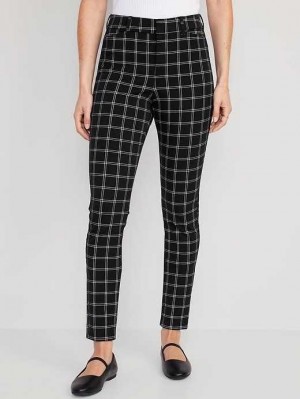 Pantalon Old Navy High-Waisted Pixie Droit Pants Femme Noir | 321-XBQLTU