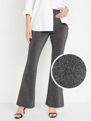 Pantalon Old Navy High-Waisted Pull-On Flare Pants Femme Noir Argent | 874-ATZXDP