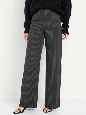 Pantalon Old Navy High-Waisted Pull-On Pixie Larges-Leg Pants Femme Grise | 698-HIFPWL