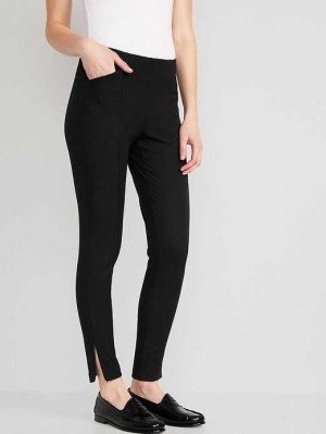 Pantalon Old Navy High-Waisted Pull-On Pixie Mince Ankle Pants Femme Noir | 689-MBDLNW