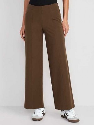 Pantalon Old Navy High-Waisted Pull-On Pixie Larges-Leg Pants Femme Espresso | 623-MXHSUO