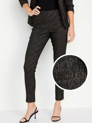 Pantalon Old Navy High-Waisted Pull-On Pixie Mince Ankle Pants Femme Noir | 465-BIOXJM