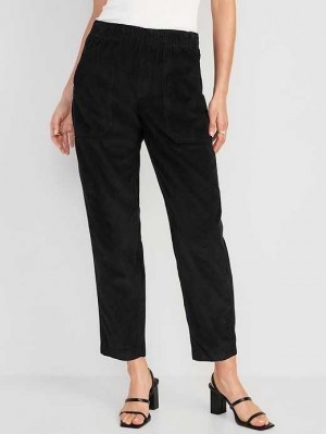 Pantalon Old Navy High-Waisted Pulla Utility Pants Femme Blackjack | 195-TFYDUE