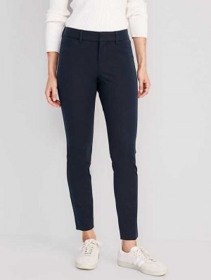 Pantalon Old Navy Pixie Mince Ankle Pants Femme Bleu Marine | 031-OHAEQV