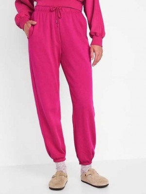 Pantalon Survêtement Old Navy Extra High-Waisted Jogger Sweatpants Femme Rose | 972-WTCBEY