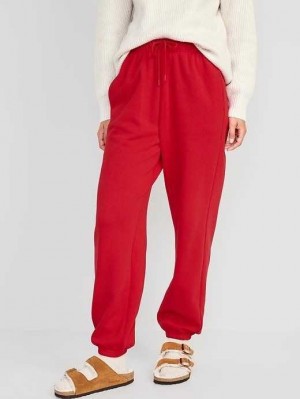 Pantalon Survêtement Old Navy Extra High-Waisted Jogger Sweatpants Femme Rouge | 304-JOUFNP