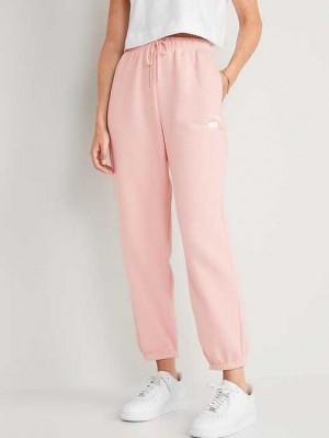 Pantalon Survêtement Old Navy Extra High-Waisted Logo-Graphique Sweatpants Femme Rose | 142-ZKHXTE