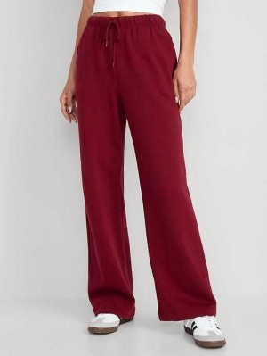 Pantalon Survêtement Old Navy Extra High-Waisted Vintage Droit Lounge Sweatpants Femme Rouge Bordeaux | 840-LVKONQ