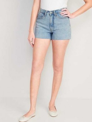 Pantalons Old Navy Curvy High-Waisted OG Droit Cut-Off Jean Shorts Femme Kallie | 803-HXBYUQ