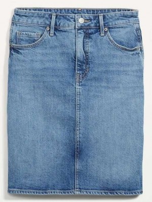 Pantalons Old Navy Extra High-Waisted Jean Midi Skirt Femme Flora | 183-QLTICX