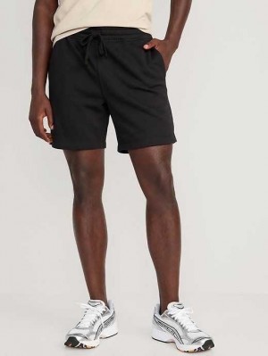 Pantalons Old Navy Garment-Washed Fleece Sweat Shorts Homme Noir | 963-DLEUSC