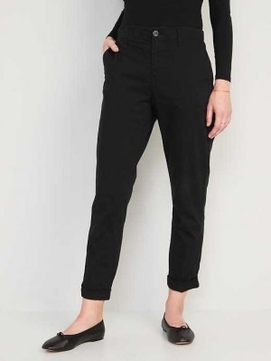 Pantalons Old Navy High-Waisted OGC Chino Pants Femme Noir | 589-BYPEWN