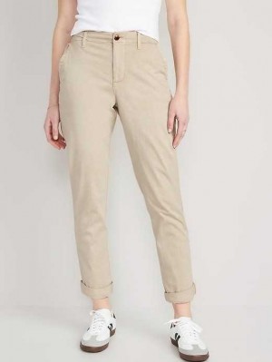 Pantalons Old Navy High-Waisted OGC Chino Pants Femme Grise | 385-QTSDVW