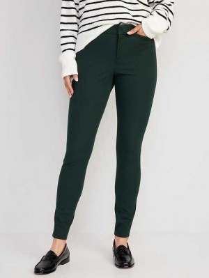 Pantalons Old Navy High-Waisted Pixie Mince Ankle Pants Femme Vert Foncé | 950-COZBIV