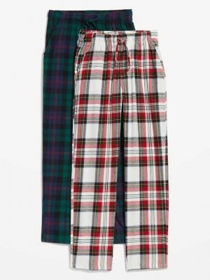 Pantalons Old Navy Matching Flannel Pajama Pants 2-Pack Homme Blanche | 735-PKTGWN