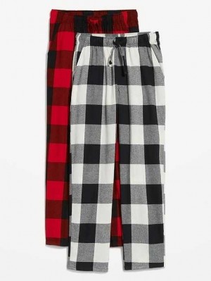 Pantalons Old Navy Matching Flannel Pajama Pants 2-Pack Homme Rouge | 516-DXCPLK