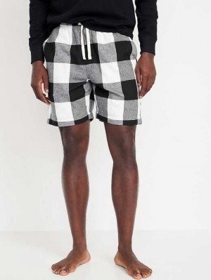 Pantalons Old Navy Matching Flannel Pajama Shorts Homme Noir | 871-LHNUJT