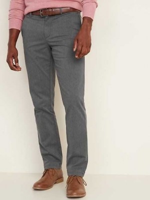 Pantalons Old Navy Slim Ultimate Built-In Flex Textured Chino Pants Homme Grise Foncé | 528-KFGVLU