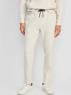 Pantalons Old Navy Textured Dynamic Fleece Tapered Sweatpants Homme Beige | 302-TWCAEX