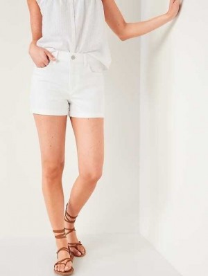 Pantalons Old Navy Wow White Jean Shorts Femme Blanche | 480-YPBSJE