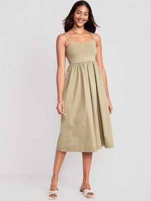 Peignoir Old Navy Fit & Flare Combination Midi Cami Robe Femme Multicolore | 953-ZPDHAT