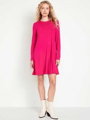 Peignoir Old Navy Long-Sleeve Jersey-Knit Mini Swing Robe Femme Rose | 649-YXUSAH
