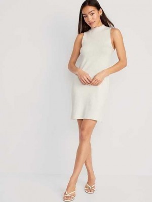Peignoir Old Navy Sans Manches Mock-Neck Rib-Knit Mini Shift Robe Femme Cozy Cashmere | 397-JWGQYE