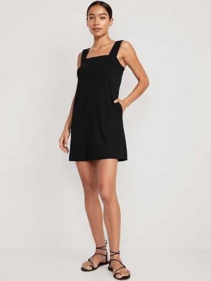 Peignoir Old Navy Sans Manches Ponte-Knit Mini Robe Femme Noir | 529-YULKZF