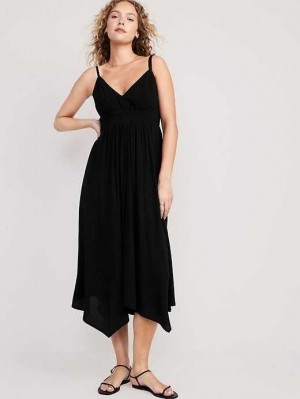 Peignoir Old Navy Taille-Defined Sans Manches Maxi Robe Femme Noir | 610-RVPGMB