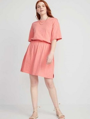 Peignoir Old Navy Taille-Defined Slub-Knit Mini Robe Femme Coho Salmon | 906-ILWUNC