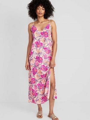 Peignoir Old Navy Tie-Back Maxi Slip Robe Femme Corail | 081-EYZSXJ
