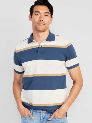 Polos Old Navy Classiche Fit Pique Polo Homme Bleu | 921-EFQNVA