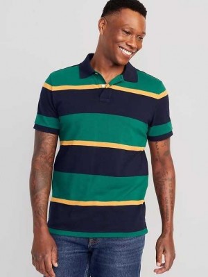 Polos Old Navy Classiche Fit Pique Polo Homme Stripes | 854-PNLXOC