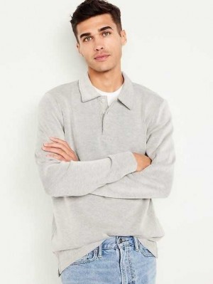 Polos Old Navy French Rib Polo Homme Grise Clair | 832-KJLMDF